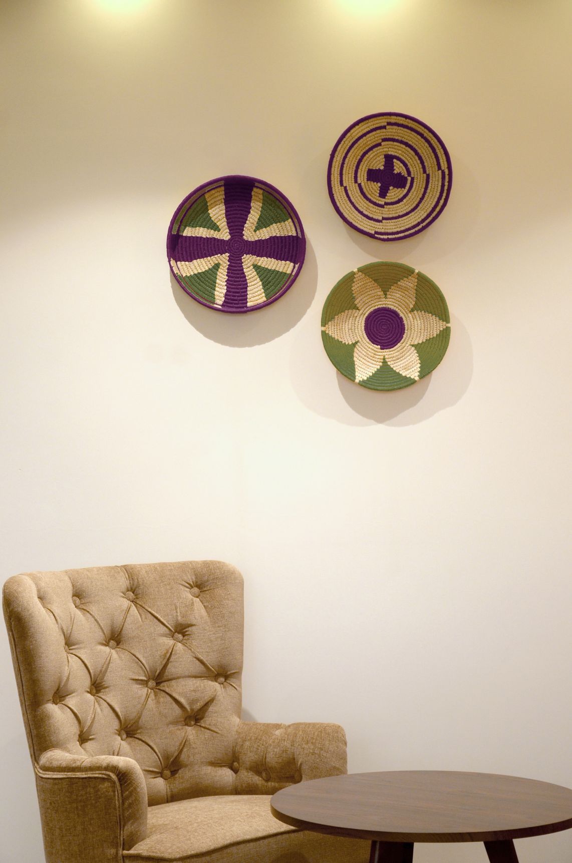 Purple-Green-Sabai-Grass-Wall-Decor