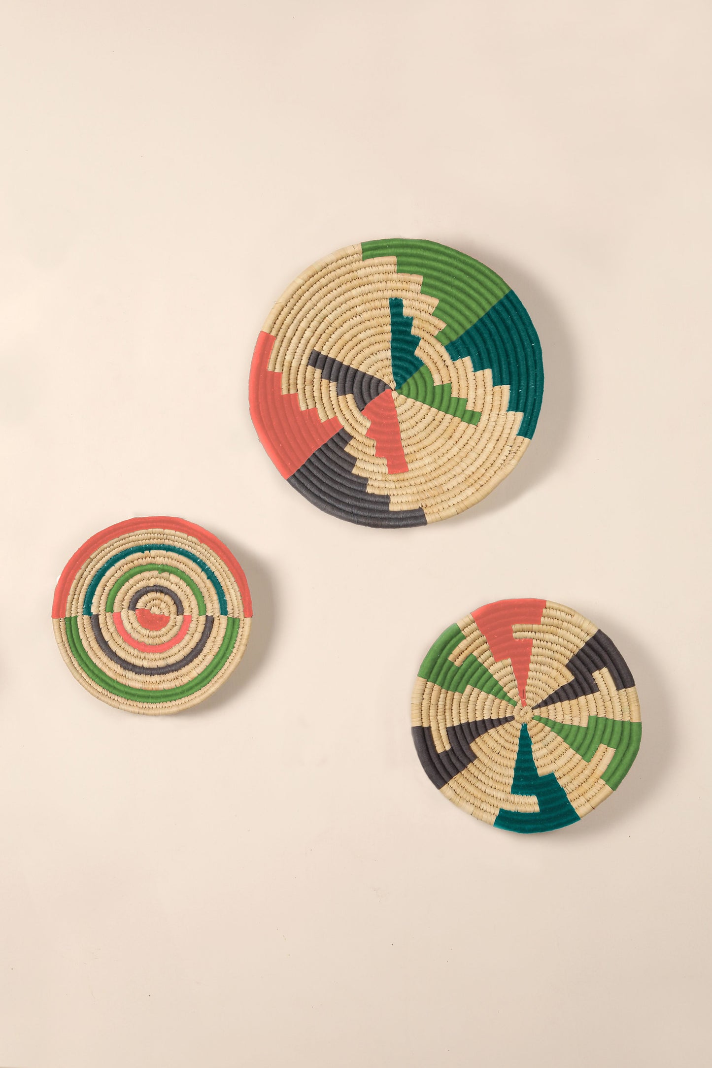 handmade-sea-green-lime-green-light-orange-wall-decor