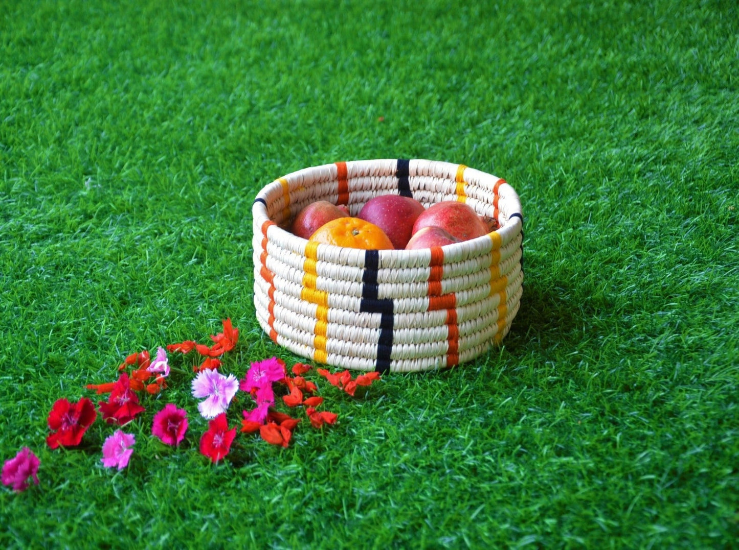 Handwoven Patterned storage Basket