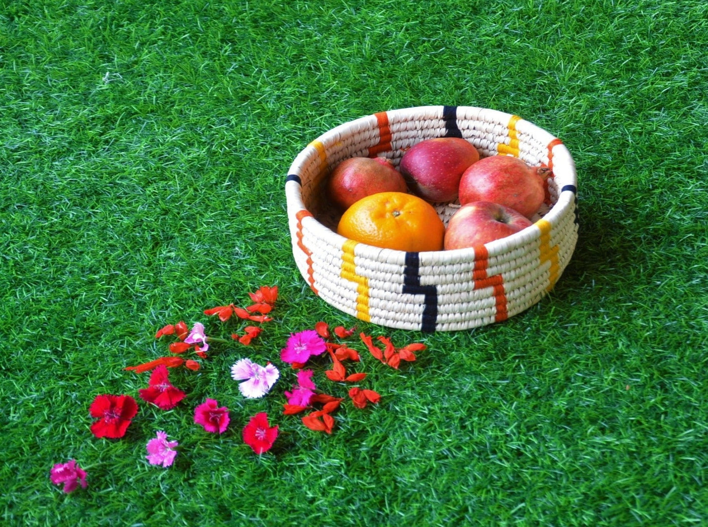 Handwoven Patterned storage Basket