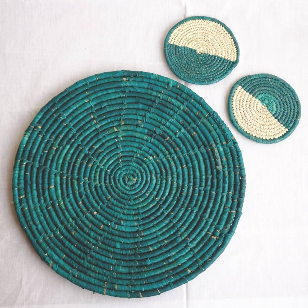 Decorative Placemats and Coaster Set from Kalaghar