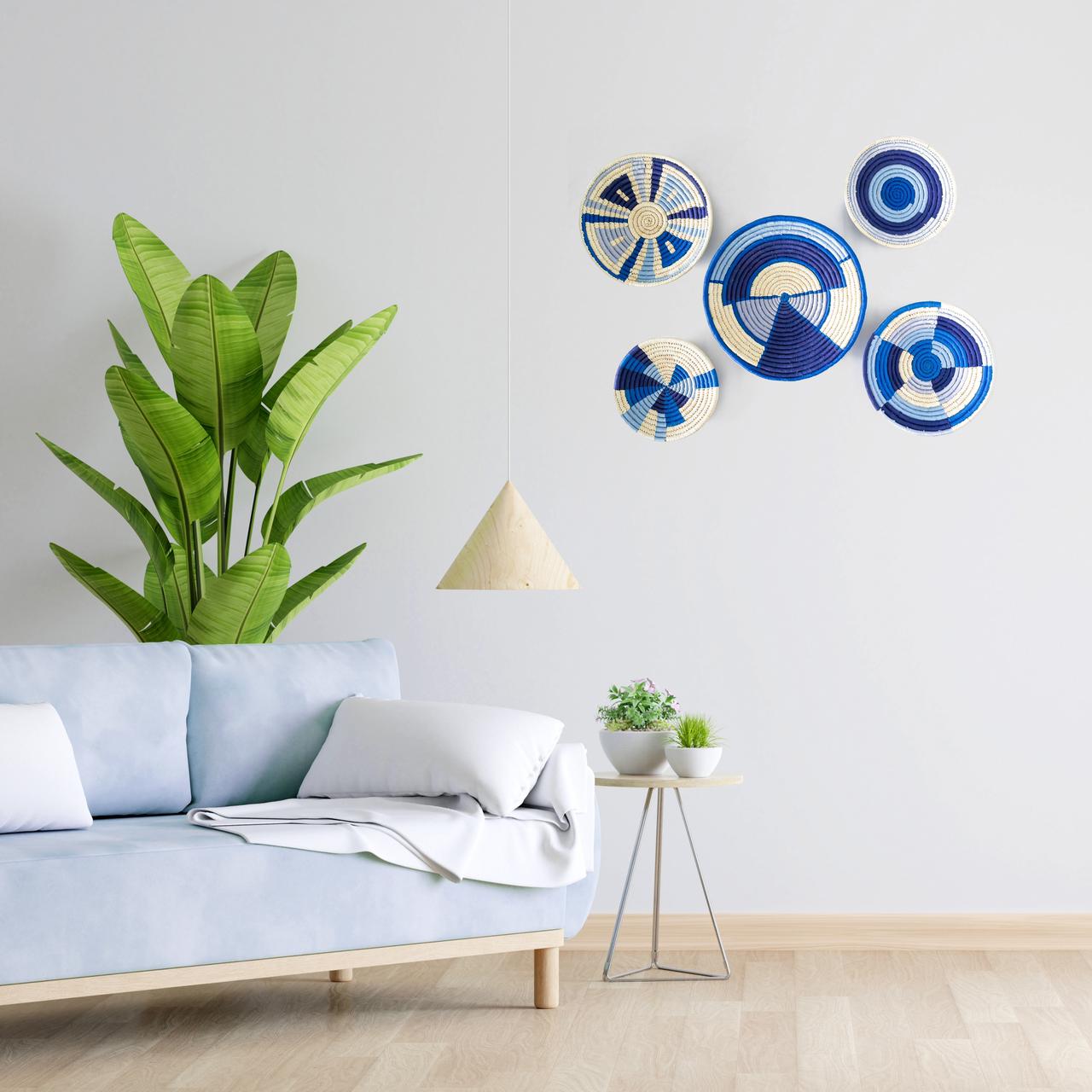 Festive-Wall-Decor-Blue-Tone-Handmade