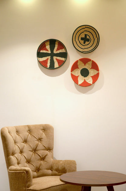  Orange-Green-Sabai-Grass-Wall-Decor