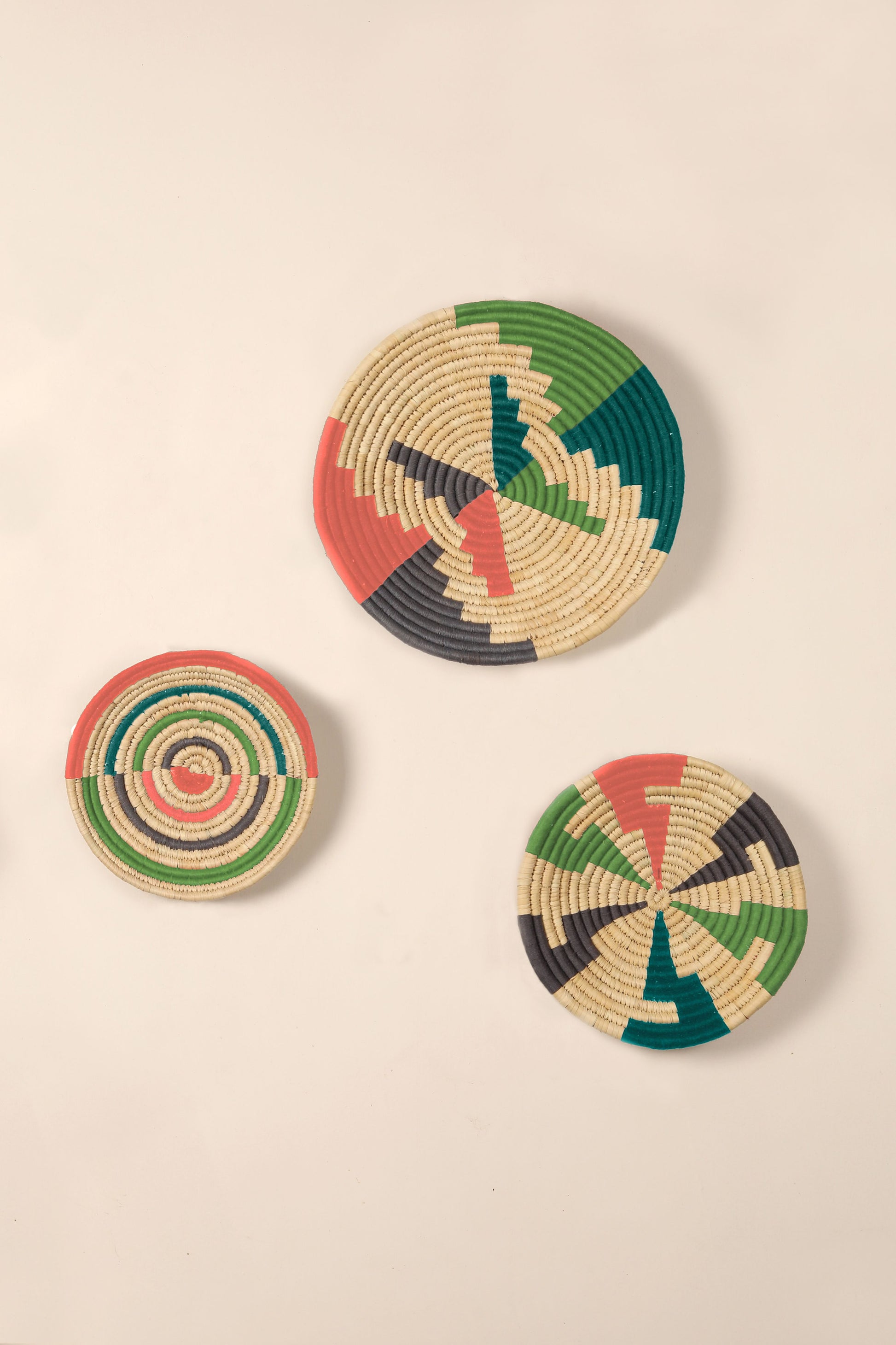 handmade-sea-green-lime-green-light-orange-wall-decor