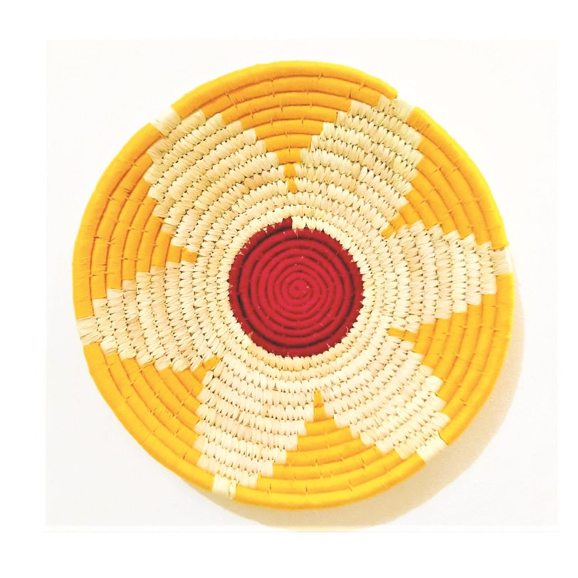 Multicolored Handwoven Set of 3 Wall Basket