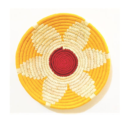 Multicolored Handwoven Set of 3 Wall Basket