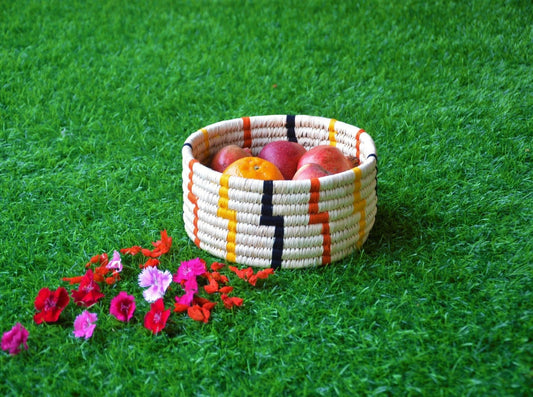 Handwoven Patterned storage Basket