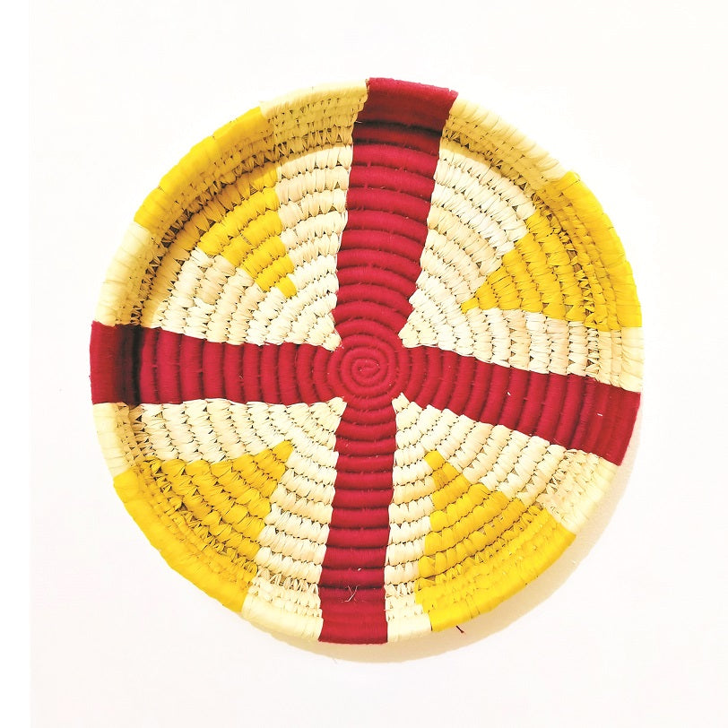 Multicolored Handwoven Set of 3 Wall Basket